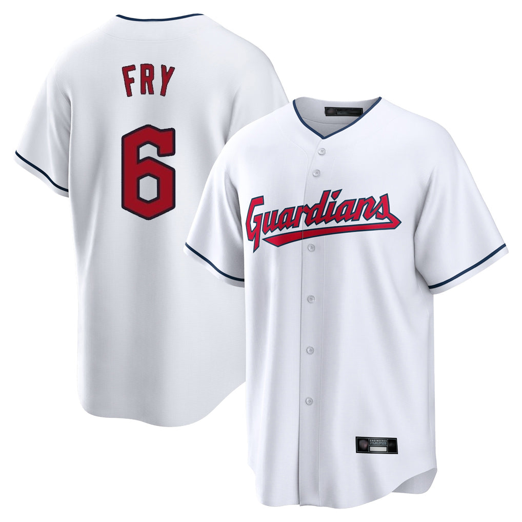 Trusc C.Guardians #6 David Fry Player White Home Game Stitched Jerseys