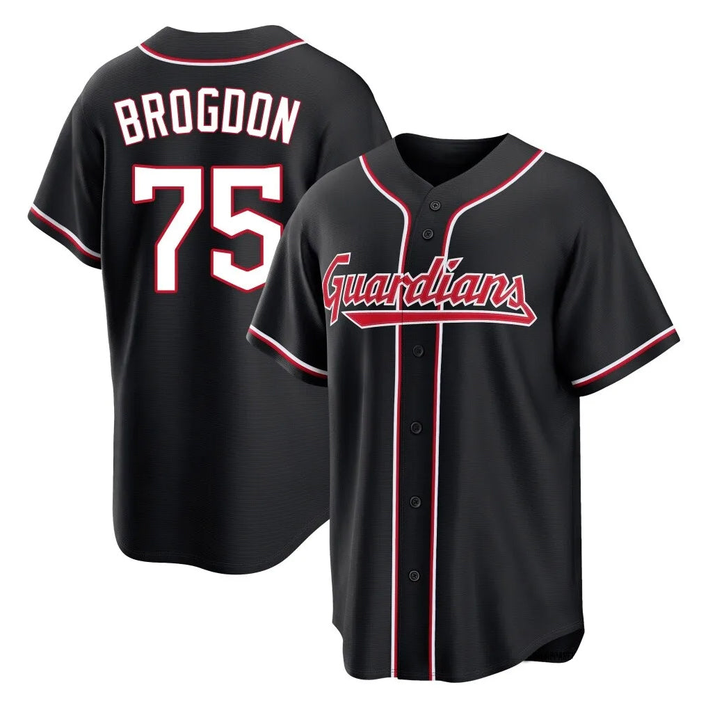 Trusc C.Guardians #75 Connor Brogdon Player Black Fashion Out Home Game Stitched Jerseys