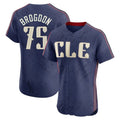 Trusc C.Guardians #75 Connor Brogdon Player Navy City Connect Limited Elite Home Stitched Jerseys