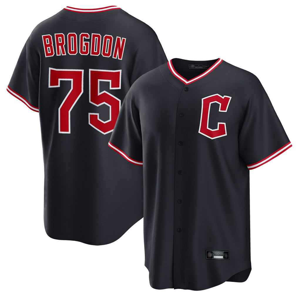 Trusc C.Guardians #75 Connor Brogdon Player Navy Home Game Stitched Jerseys