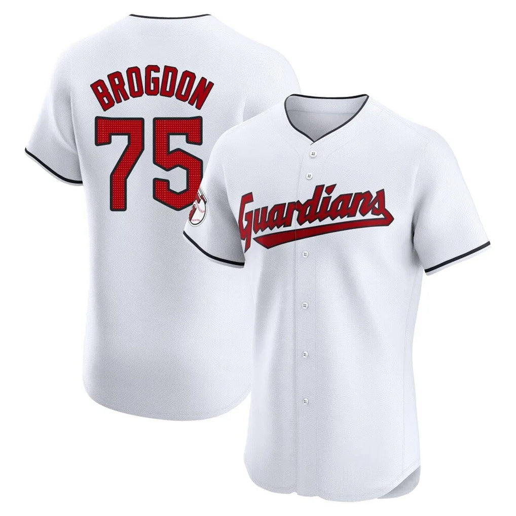 Trusc C.Guardians #75 Connor Brogdon Player White Limited Elite Home Stitched Jerseys