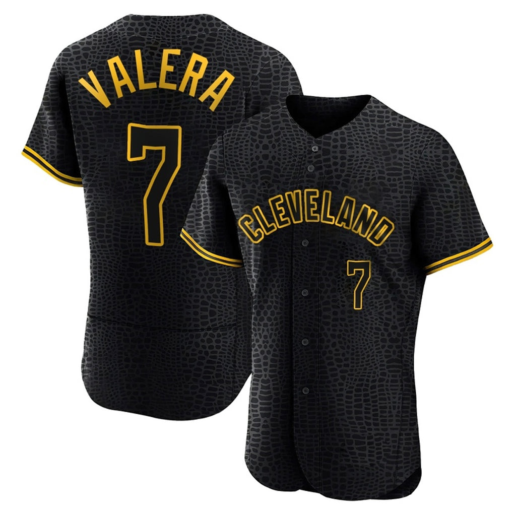 Trusc C.Guardians #7 George Valera Player Black Snake Skin City Limited Elite Home Stitched Jerseys