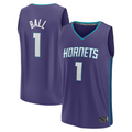 Trusc C.Hornets #1 LaMelo Ball  Purple Fast Break Replica Player Jerseys - Statement Edition