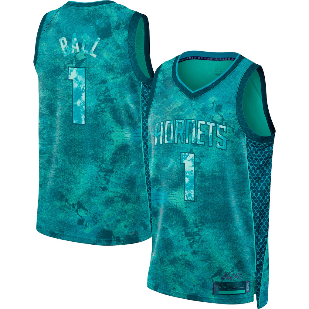Trusc C.Hornets #1 LaMelo Ball  Teal Select Series Swingman Jerseys
