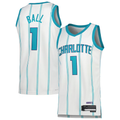 Trusc C.Hornets #1 LaMelo Ball  White Swingman Jerseys - Association Edition