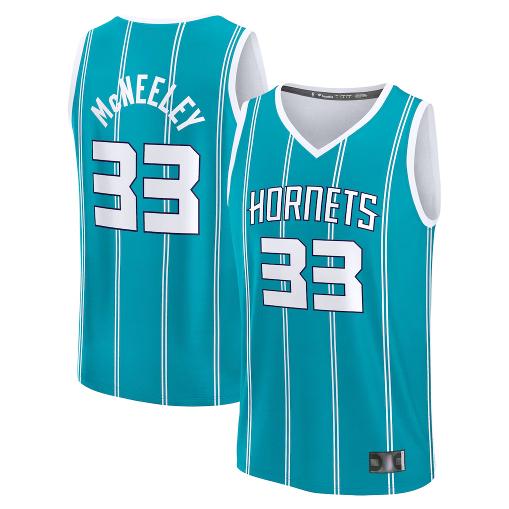 Trusc C.Hornets #33 Liam McNeeley  Teal Fast Break Replica Jerseys - Icon Edition