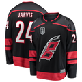 Trusc C.Hurricanes #24 Seth Jarvis Black 2026 Stanley Cup Final Home Breakaway Stitched Jerseys