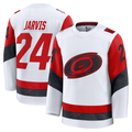 Trusc C.Hurricanes #24 Seth Jarvis White Away Premium Stitched Jerseys