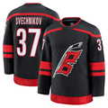 Trusc C.Hurricanes #37 Andrei Svechnikov Black Home Premium Stitched Jerseys