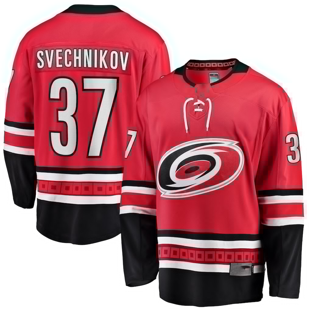 Trusc C.Hurricanes #37 Andrei Svechnikov Red Alternate Breakaway Player Stitched Jerseys