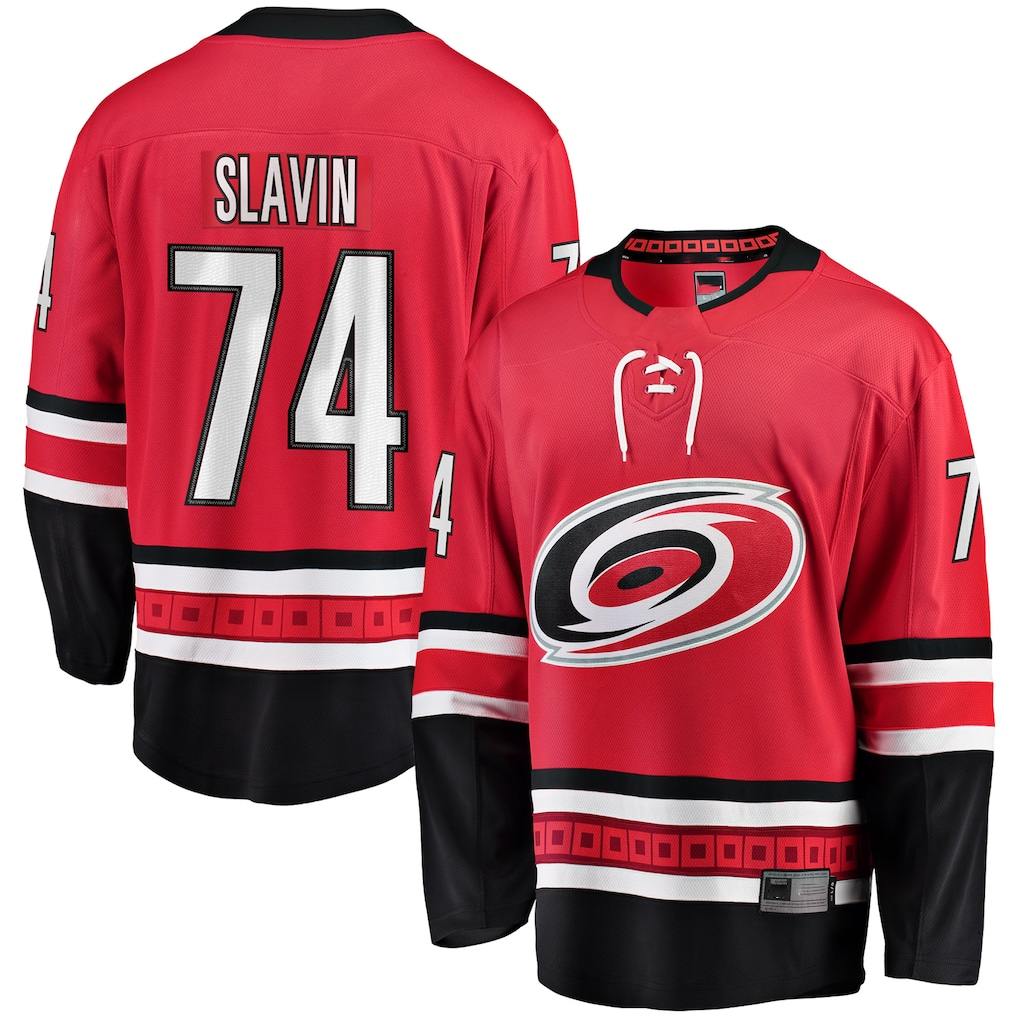 Trusc C.Hurricanes #74 Jaccob Slavin Red Alternate Breakaway Player Stitched Jerseys