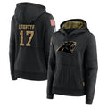 Trusc C.Panthers #17 Xavier Legette Player Black Salute to Service HoodiesStitched  Jerseys