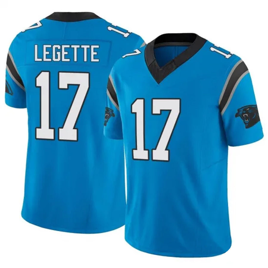 Trusc C.Panthers #17 Xavier Legette Player Blue Vapor F.U.S.E. Limited Stitched Jerseys
