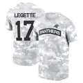 Trusc C.Panthers #17 Xavier Legette Player Salute to Service Hoodies & T-Shirts Stitched Jerseys