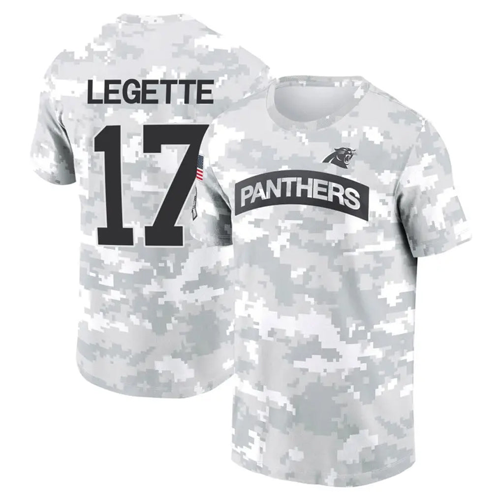 Trusc C.Panthers #17 Xavier Legette Player Salute to Service Hoodies & T-Shirts Stitched Jerseys