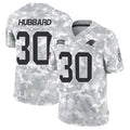 Trusc C.Panthers #30 Chuba Hubbard Player Arctic Camo Salute to Service Limited  Jerseys