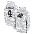 Trusc C.Panthers #4 Tetairoa McMillan Player Arctic Camo Salute to Service Limited Hoodies Stitched Jerseys