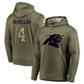Trusc C.Panthers #4 Tetairoa McMillan Player Olive Salute to Service Limited Hoodies Stitched Jerseys