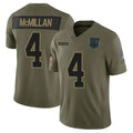 Trusc C.Panthers #4 Tetairoa McMillan Player Salute To Service Olive Limited Stitched Jerseys