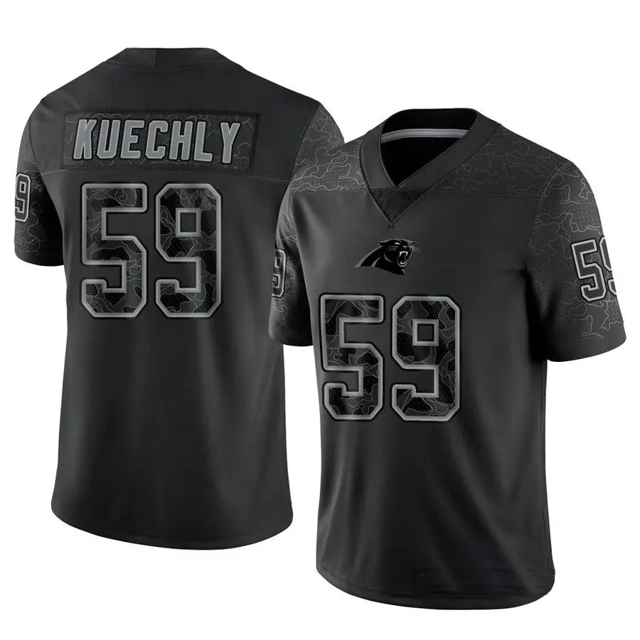 Trusc C.Panthers #59 Luke Kuechly Player Black REFLECTIVE Limited Stitched Jerseys