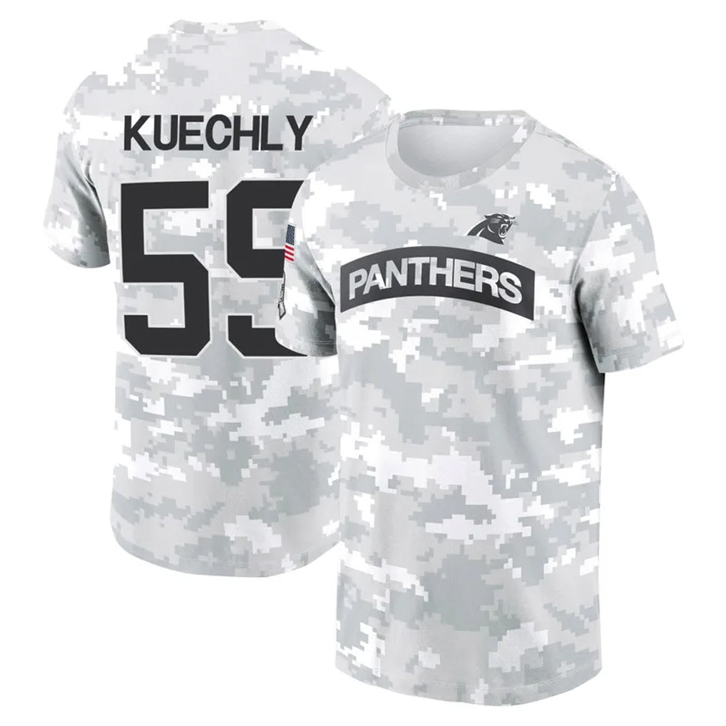 Trusc C.Panthers #59 Luke Kuechly Player Salute to Service Hoodies & T-Shirts Stitched Jerseys