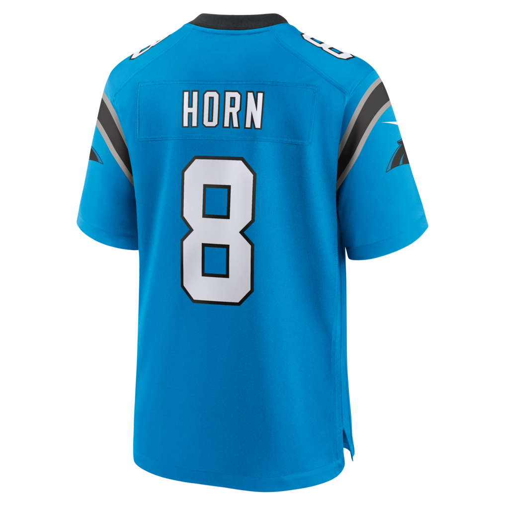 Trusc C.Panthers #8 Jaycee Horn Blue Alternate Game Stitched Jerseys