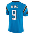 Trusc C.Panthers #9 Bryce Young Blue Vapor F.U.S.E. Limited Stitched Jerseys