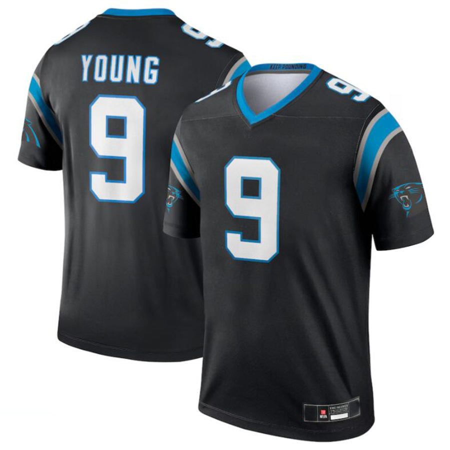Trusc C.Panthers #9 Bryce Young Black Legend Jersey American Stitched Jerseys