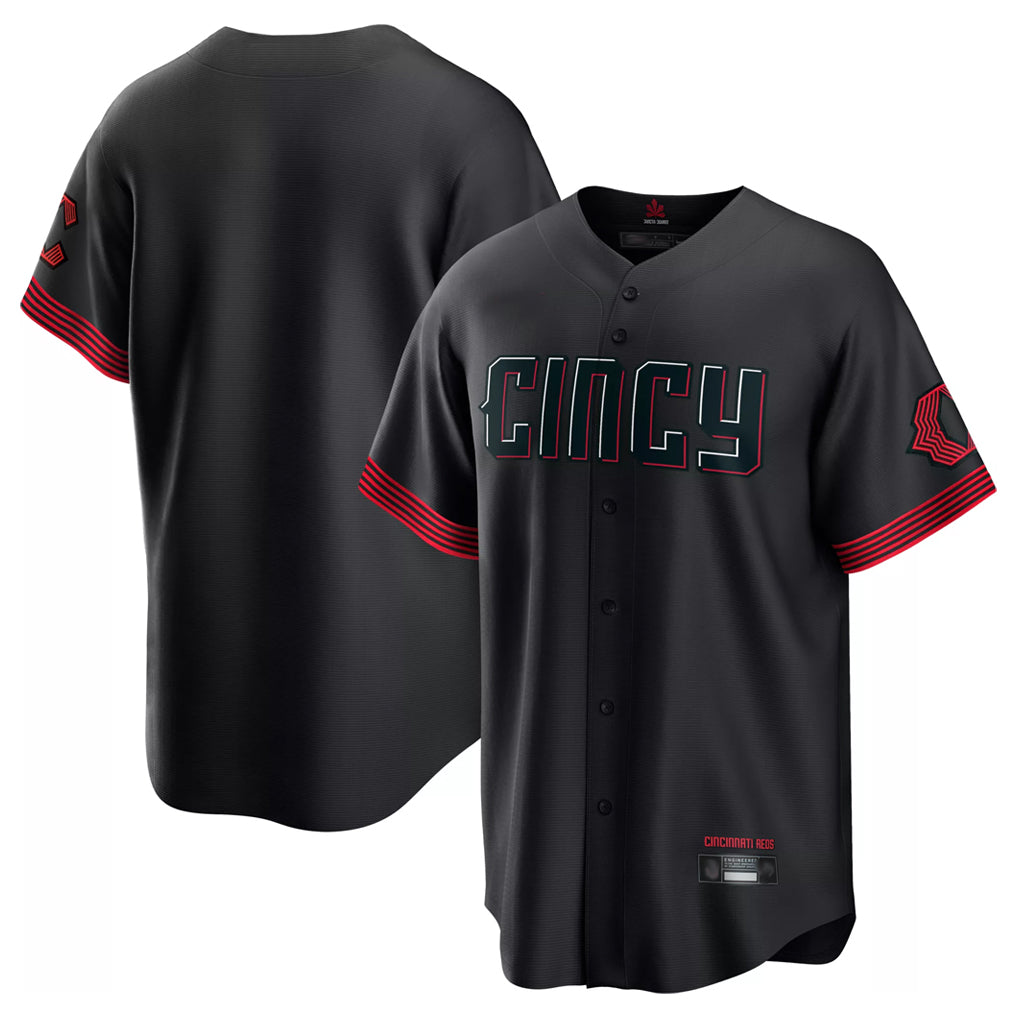 Trusc C.Reds Black City Connect Home Game Blank Player Stitched Jerseys