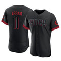 Trusc C.Reds #11 Barry Larkin Player Black City Connect Limited Elite Home Stitched Jerseys