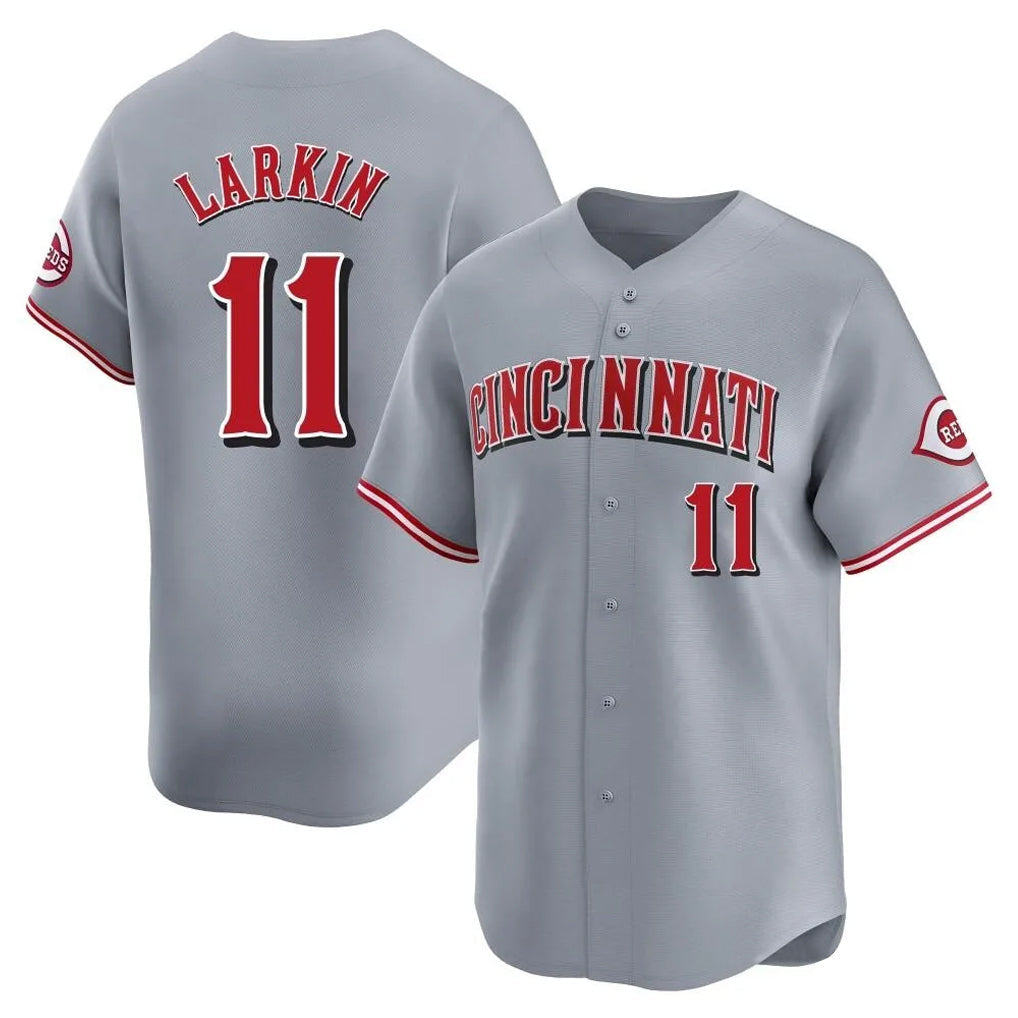Trusc C.Reds #11 Barry Larkin Player Gray Home Limited Stitched Jerseys