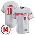 Trusc C.Reds #11 Barry Larkin Player Gray Vapor Premier Limited Home Stitched Jerseys