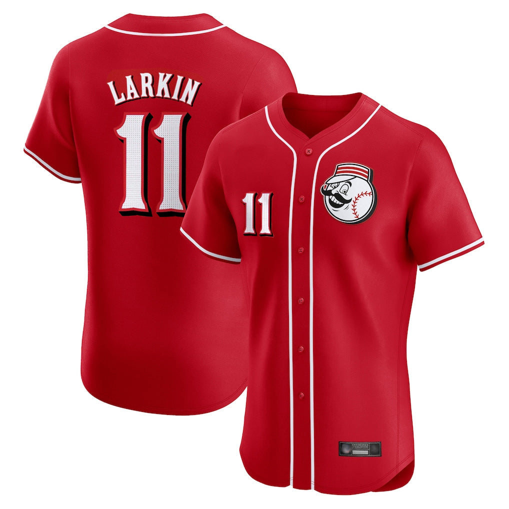 Trusc C.Reds #11 Barry Larkin Player Red Limited Elite Home Game Stitched Jerseys