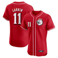 Trusc C.Reds #11 Barry Larkin Player Red Limited Elite Home Game Stitched Jerseys
