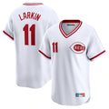 Trusc C.Reds #11 Barry Larkin Player White Cooperstown Collection Limited T-shirt Home Stitched Jerseys