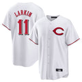 Trusc C.Reds #11 Barry Larkin Player White Home Game Stitched Jerseys