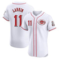 Trusc C.Reds #11 Barry Larkin Player White Limited Elite Home Stitched Jerseys
