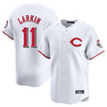 Trusc C.Reds #11 Barry Larkin Player White Limited Home Stitched Jerseys