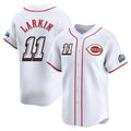 Trusc C.Reds #11 Barry Larkin Player White Speedway Classic Home Limited Stitched Jerseys