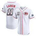 Trusc C.Reds #11 Barry Larkin Player White Speedway Classic Limited Elite Home Stitched Jerseys