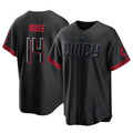 Trusc C.Reds #14 Pete Rose Player Black City Connect Home Game Stitched Jerseys