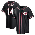 Trusc C.Reds #14 Pete Rose Player Black Fashion Out Home Game Stitched Jerseys