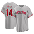 Trusc C.Reds #14 Pete Rose Player Gray Home Game Stitched Jerseys