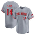 Trusc C.Reds #14 Pete Rose Player Gray Home Limited Stitched Jerseys