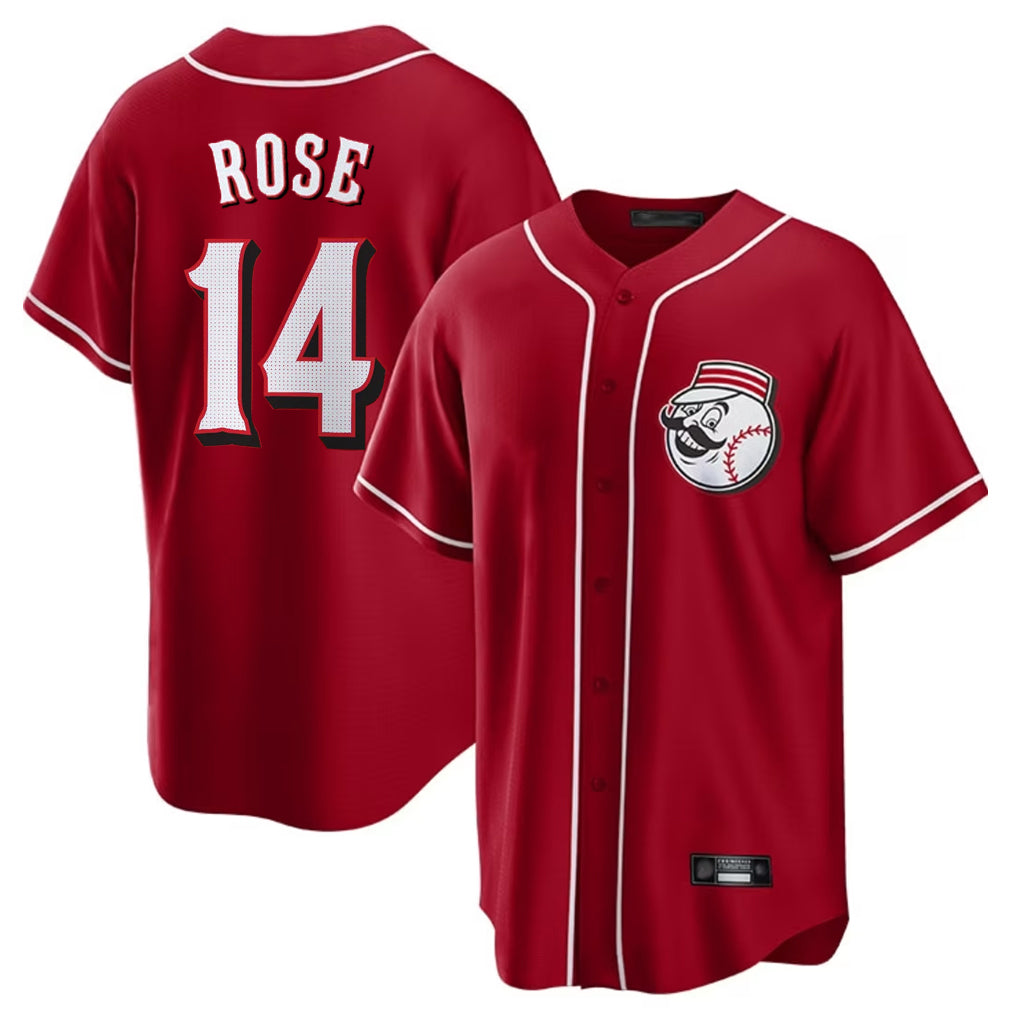 Trusc C.Reds #14 Pete Rose Player Red Home Game Stitched Jerseys