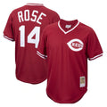 Trusc C.Reds #14 Pete Rose Player Red Throwback Cooperstown Collection Limited T-shirt Stitched Jerseys