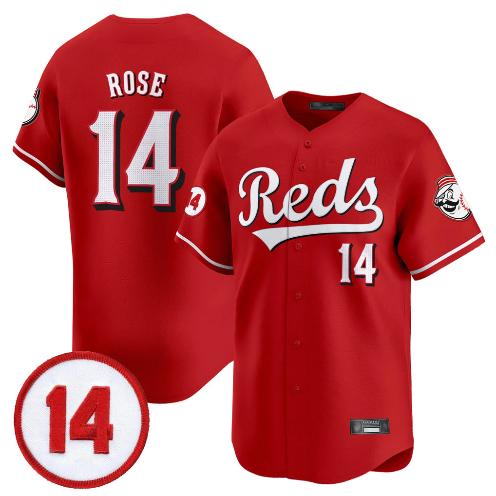 Trusc C.Reds #14 Pete Rose Player Red Vapor Premier Limited Home Stitched Jerseys