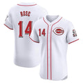 Trusc C.Reds #14 Pete Rose Player White Limited Elite Home Stitched Jerseys