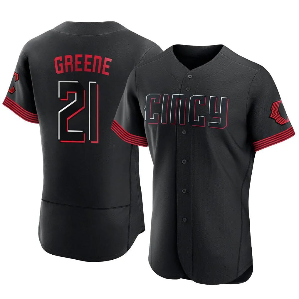 Trusc C.Reds #21 Hunter Greene Player Black City Connect Limited Elite Home Stitched Jerseys