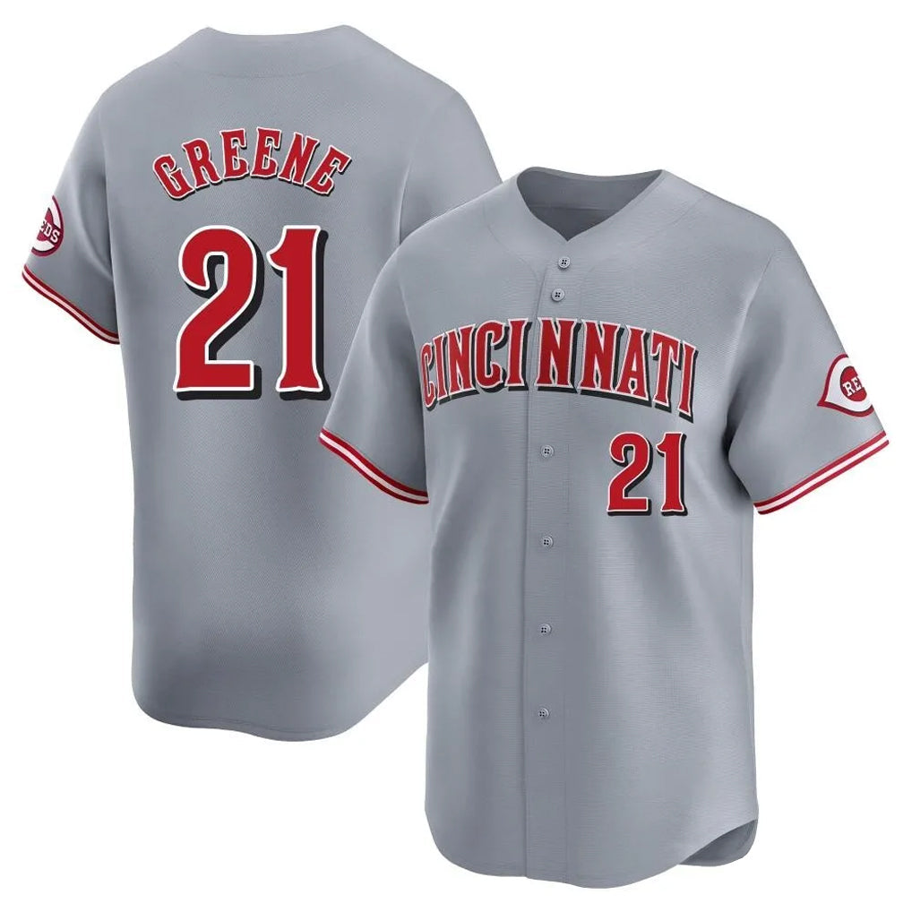 Trusc C.Reds #21 Hunter Greene Player Gray Home Limited Stitched Jerseys
